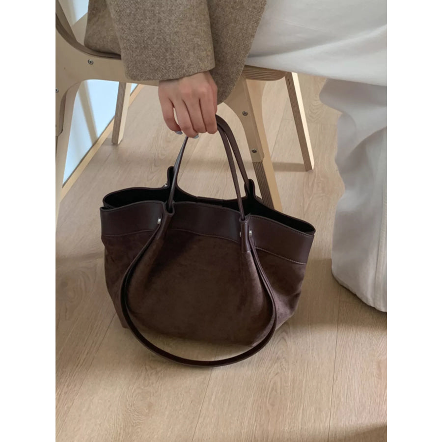 Lightweight Classic Color Tote Bag Brown / One Size Apparel and Accessories