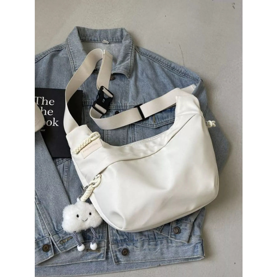 Lightweight Cloud Charm Crossbody Bag Beige / One Size Apparel and Accessories