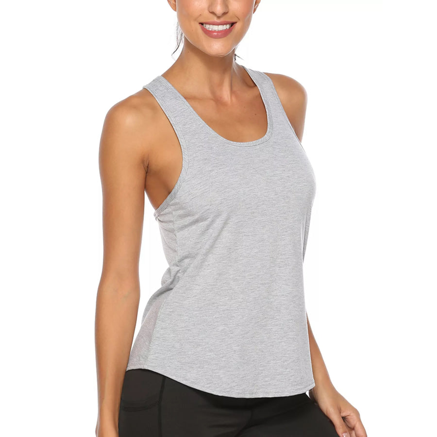 Lightweight Crisscross Active Tank Gray / S Apparel and Accessories