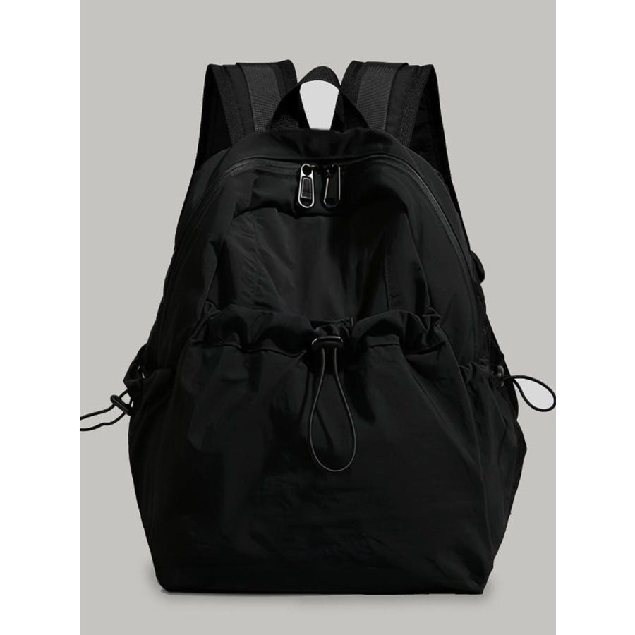 Lightweight Drawstring Backpack Bag Black / ONESIZE Apparel and Accessories