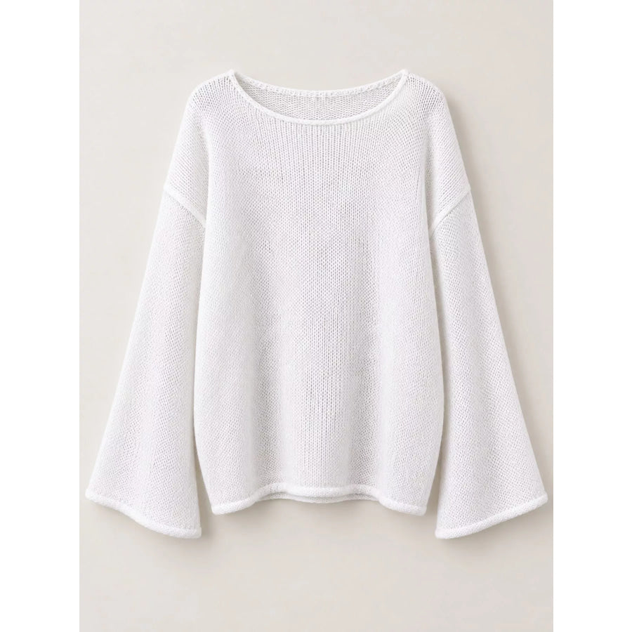 Lightweight Dropped Shoulder Knit Cover Up Apparel and Accessories