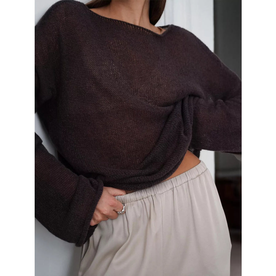 Lightweight Dropped Shoulder Knit Cover Up Apparel and Accessories