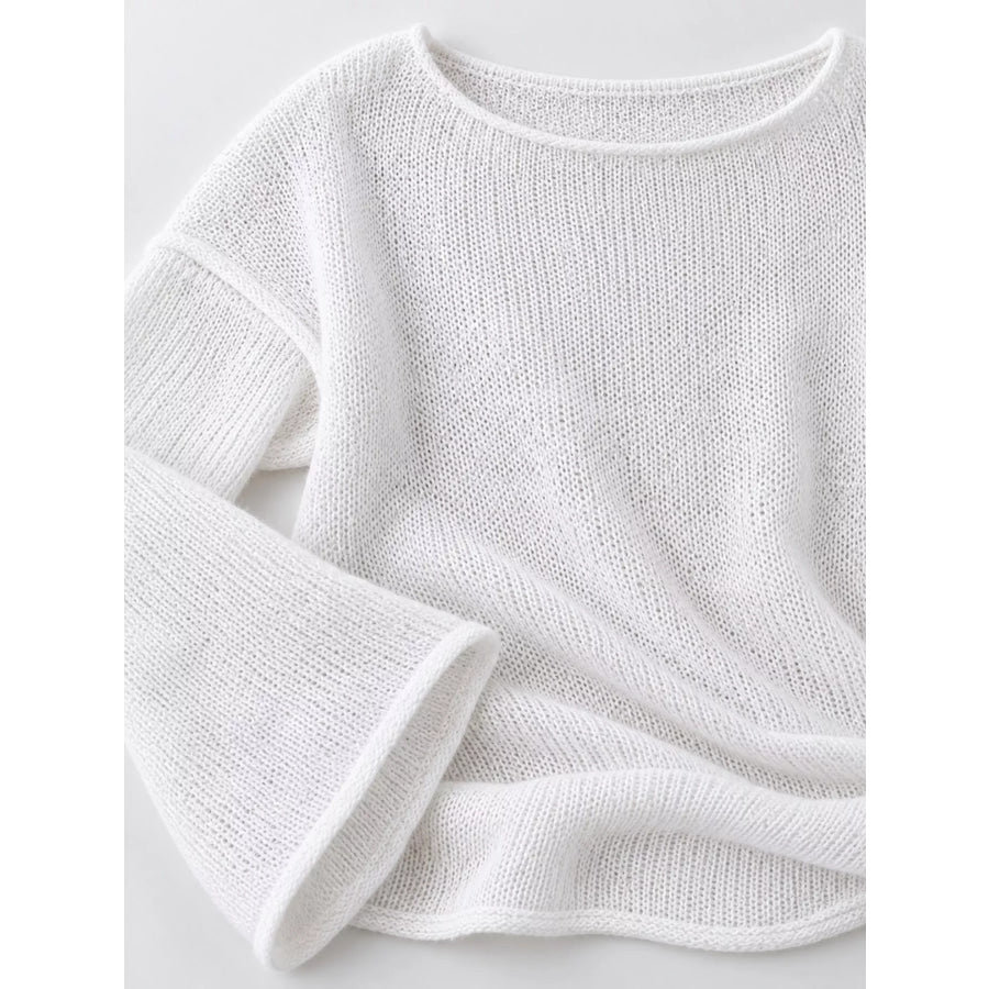 Lightweight Dropped Shoulder Knit Cover Up Apparel and Accessories