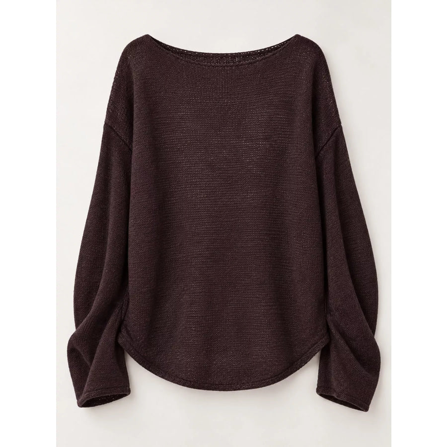 Lightweight Dropped Shoulder Knit Cover Up Apparel and Accessories