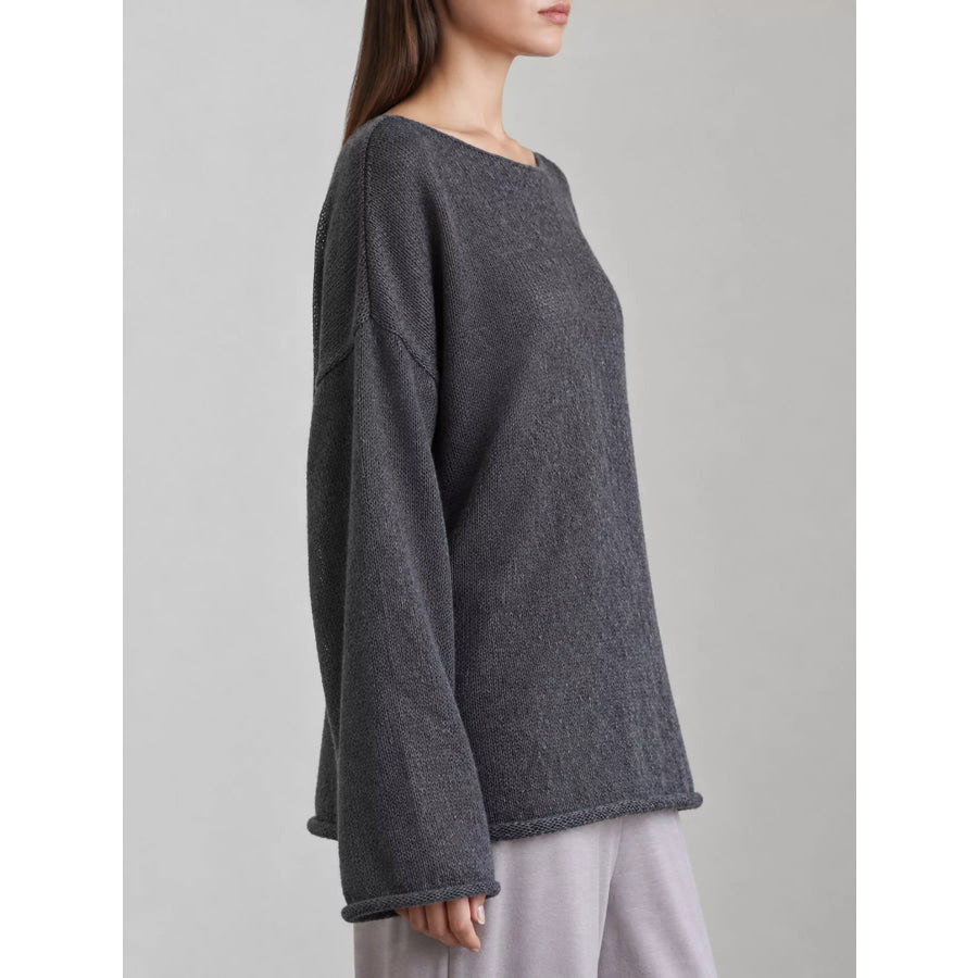 Lightweight Dropped Shoulder Knit Cover Up Apparel and Accessories