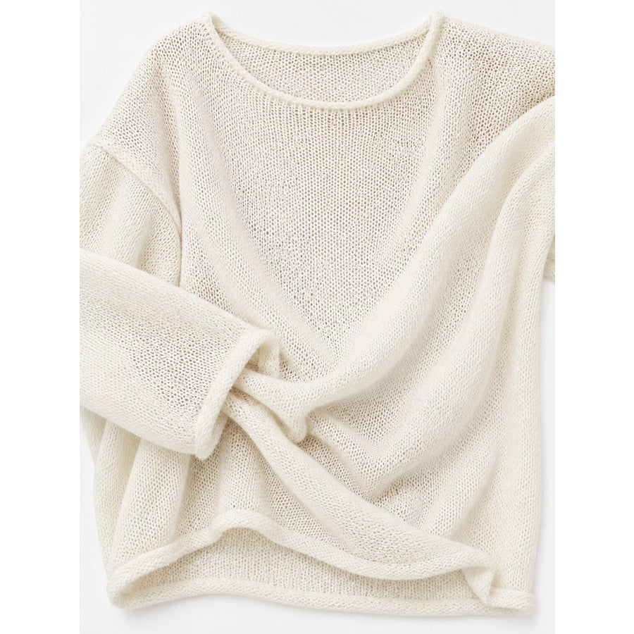 Lightweight Dropped Shoulder Knit Cover Up Apparel and Accessories
