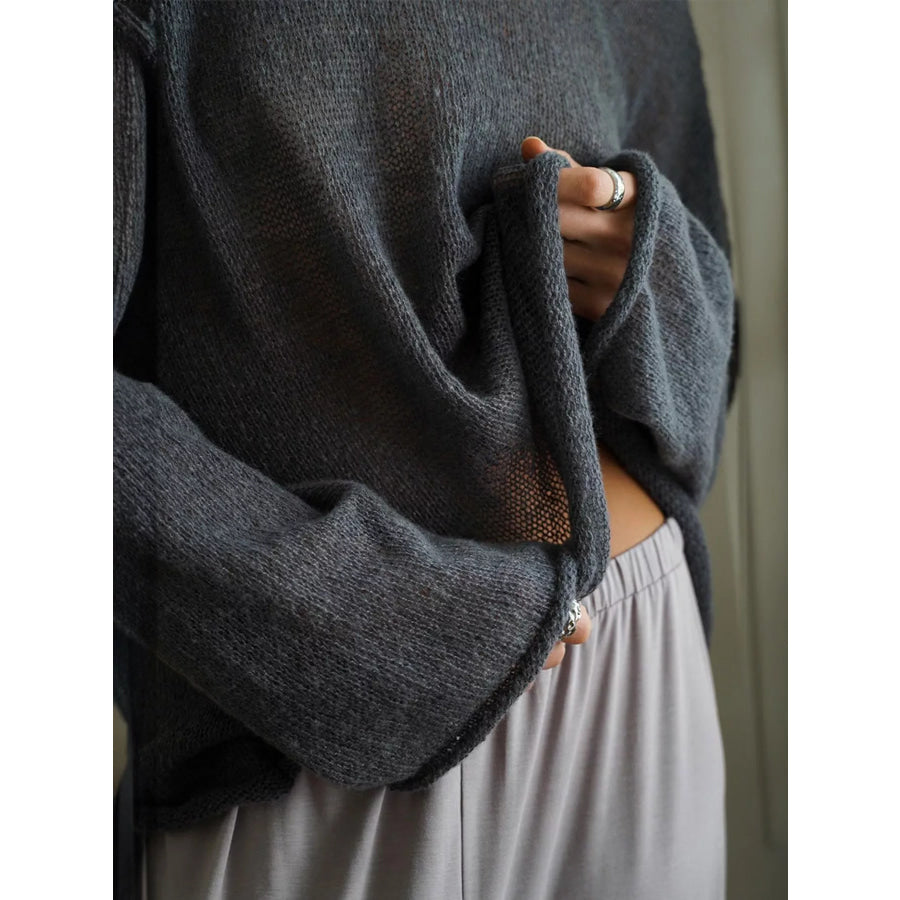 Lightweight Dropped Shoulder Knit Cover Up Apparel and Accessories