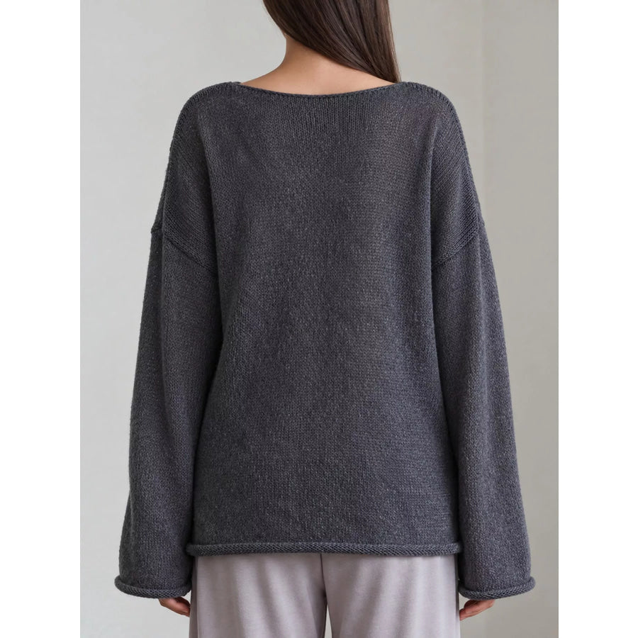 Lightweight Dropped Shoulder Knit Cover Up Apparel and Accessories