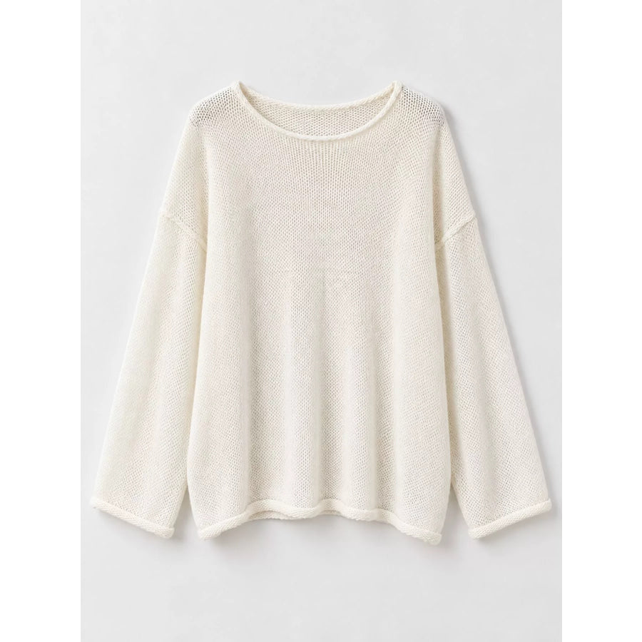 Lightweight Dropped Shoulder Knit Cover Up Apparel and Accessories