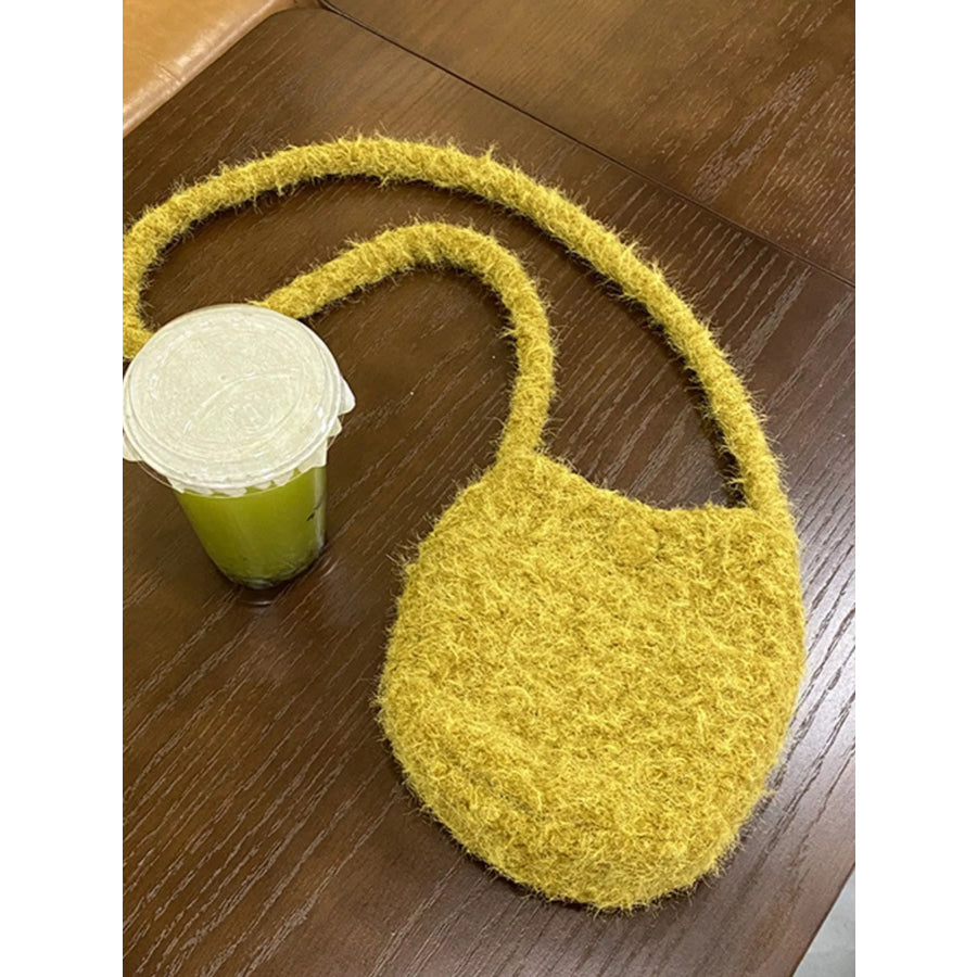 Lightweight Fluffy Crossbody Bag Gold / ONESIZE Apparel and Accessories