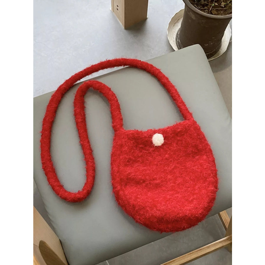 Lightweight Fluffy Crossbody Bag Red / ONESIZE Apparel and Accessories