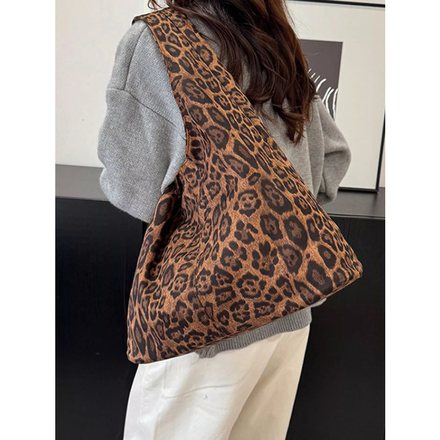Lightweight Hobo Shoulder Bag Leopard / One Size Apparel and Accessories