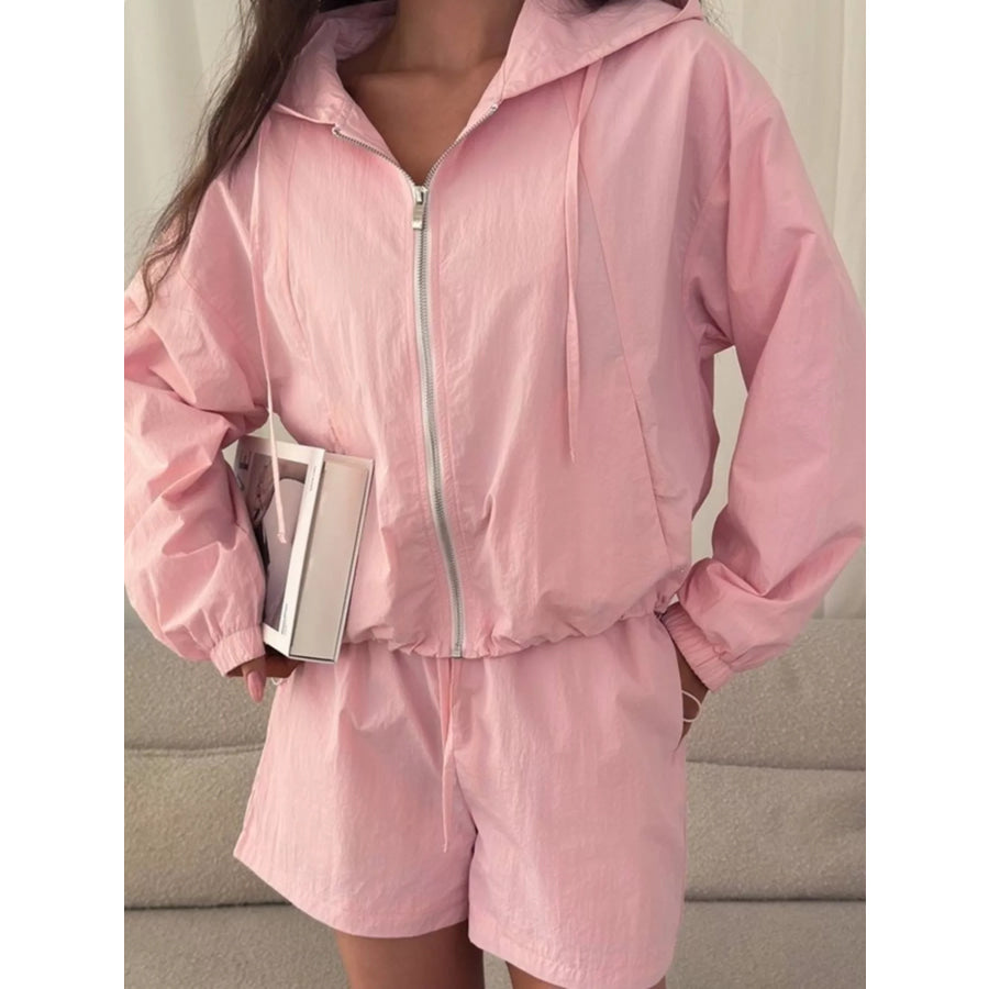 Lightweight Hooded Jacket and Shorts Set Apparel and Accessories