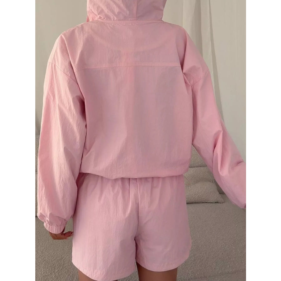 Lightweight Hooded Jacket and Shorts Set Apparel and Accessories
