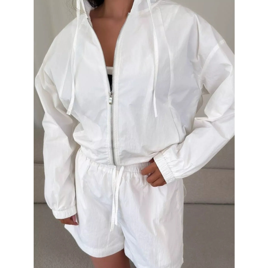 Lightweight Hooded Jacket and Shorts Set Apparel and Accessories