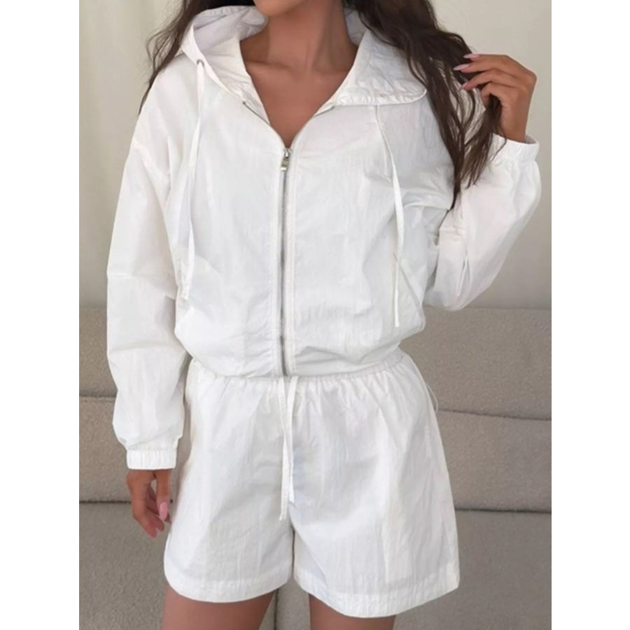 Lightweight Hooded Jacket and Shorts Set Apparel and Accessories