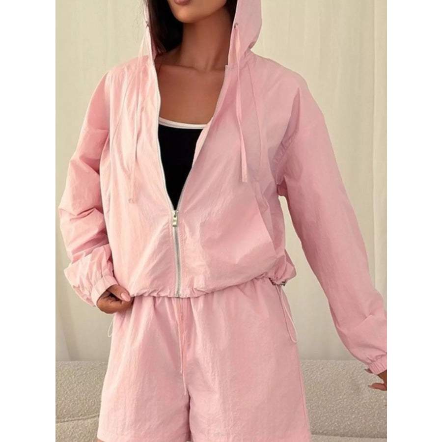 Lightweight Hooded Jacket and Shorts Set Apparel and Accessories