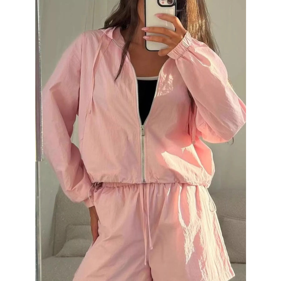 Lightweight Hooded Jacket and Shorts Set Apparel and Accessories