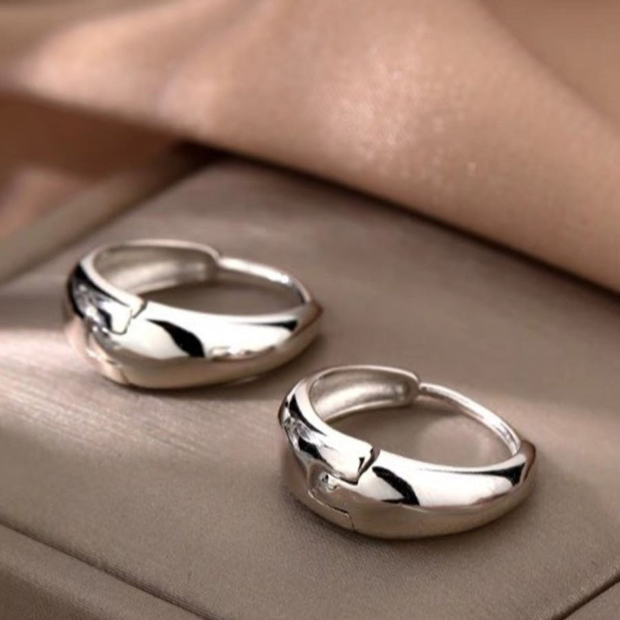 Lightweight Hoop Earrings Silver / One Size Apparel and Accessories