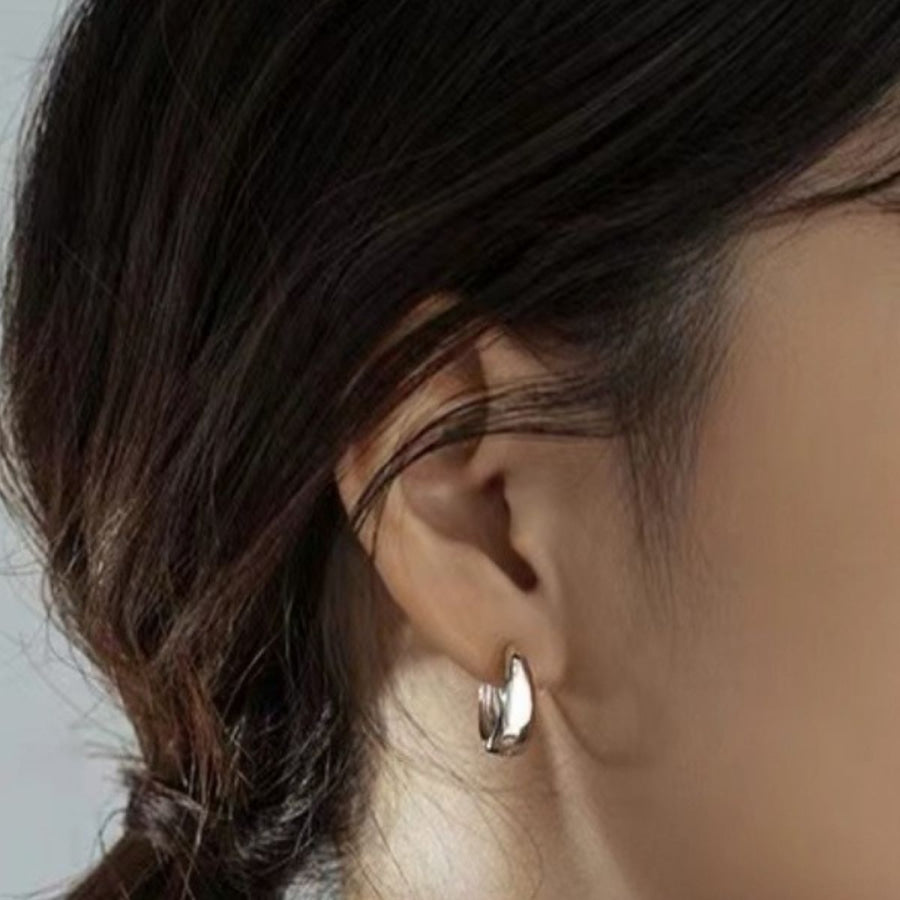 Lightweight Hoop Earrings Silver / One Size Apparel and Accessories
