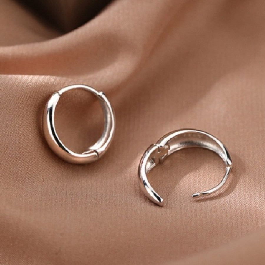 Lightweight Hoop Earrings Silver / One Size Apparel and Accessories