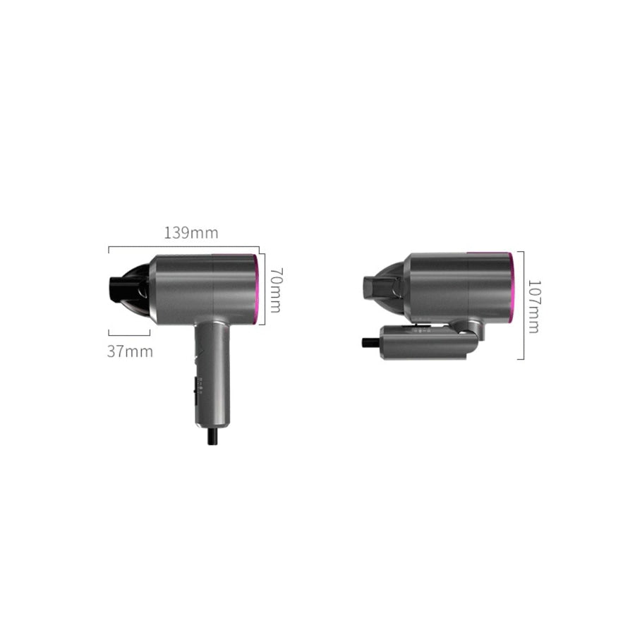 Lightweight Household Hair Dryer Dark Gray / European plug Apparel and Accessories
