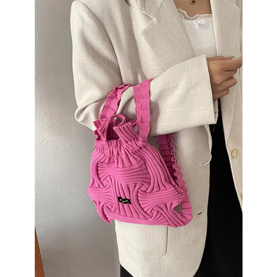 Lightweight Knitted Backpack Bag Rose Red / onesize Apparel and Accessories