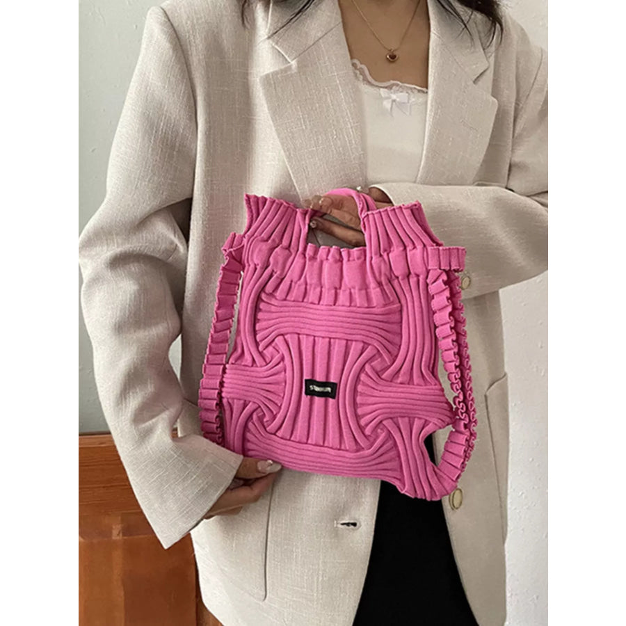 Lightweight Knitted Backpack Bag Rose Red / onesize Apparel and Accessories