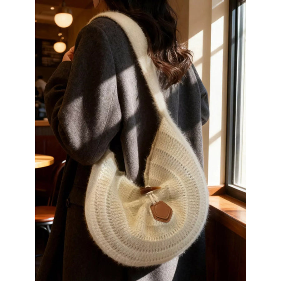 Lightweight Knitted Shoulder Bag Cream / ONESIZE Apparel and Accessories