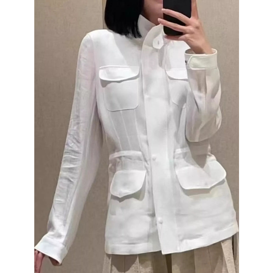 Lightweight Multi Pockets Jacket White / S Apparel and Accessories