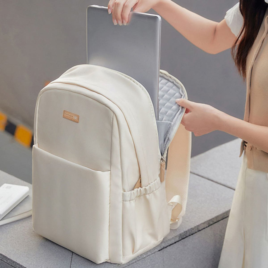 Lightweight Nylon Backpack Bag Ivory / One Size Apparel and Accessories