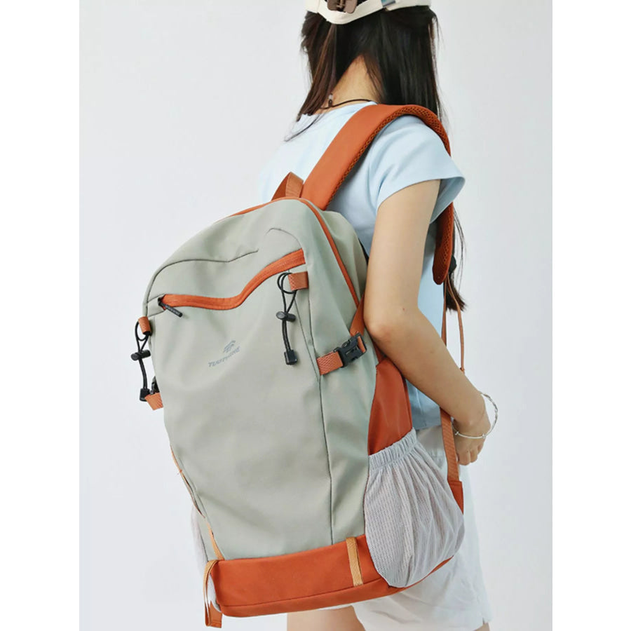 Lightweight Nylon Backpack Bag Orange / One Size Apparel and Accessories