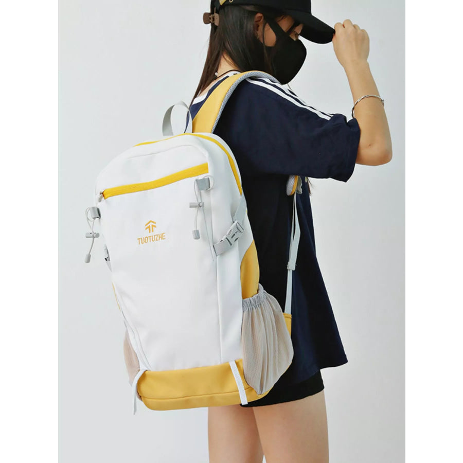 Lightweight Nylon Backpack Bag Yellow / One Size Apparel and Accessories