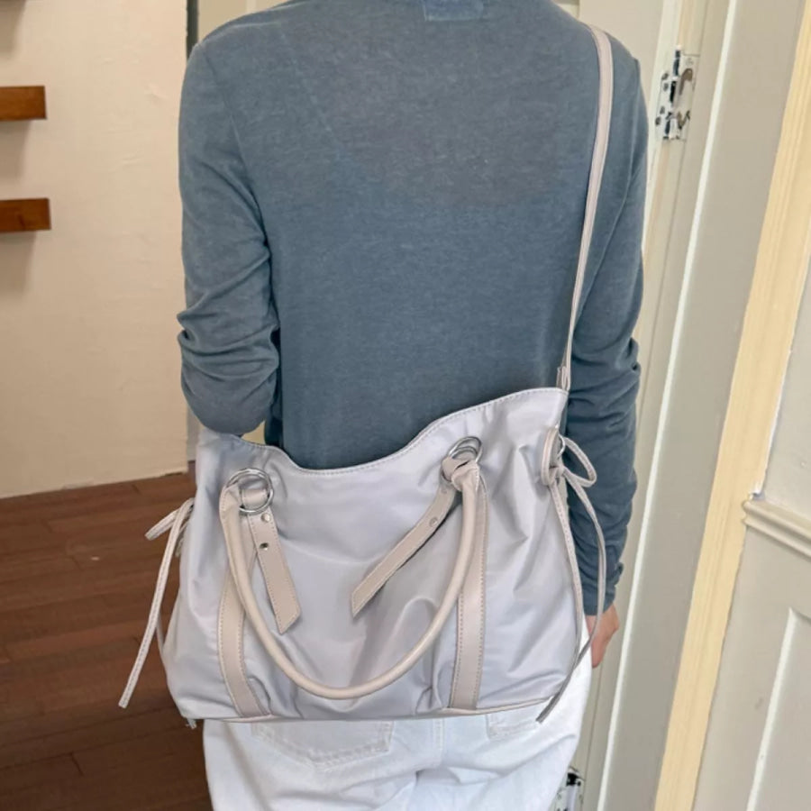 Lightweight Nylon Casual Handbag Pure Gray / onesize Apparel and Accessories