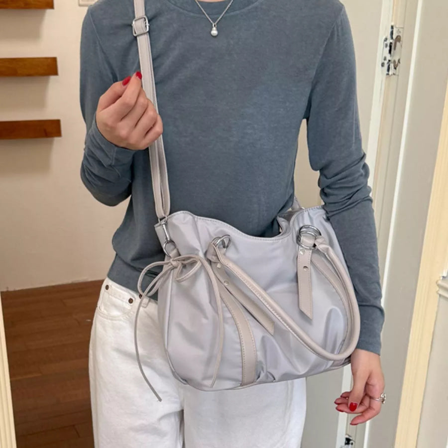 Lightweight Nylon Casual Handbag Pure Gray / onesize Apparel and Accessories