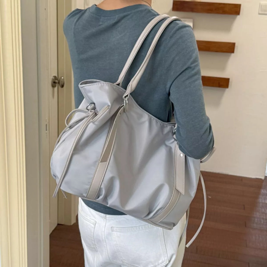 Lightweight Nylon Casual Handbag Pure Gray / onesize Apparel and Accessories