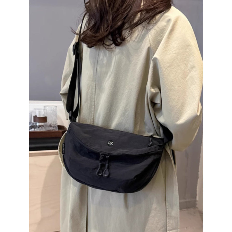 Lightweight Nylon Crossbody Bag Black / One Size Apparel and Accessories