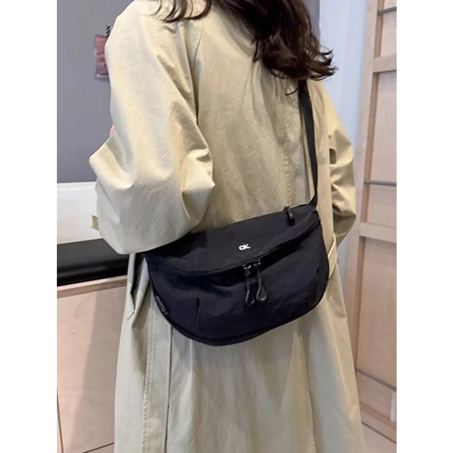 Lightweight Nylon Crossbody Bag Black / One Size Apparel and Accessories