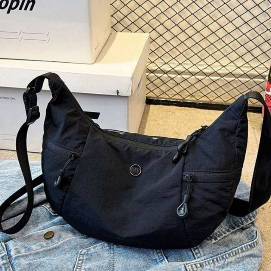 Lightweight Nylon Crossbody Bag Black / ONESIZE Apparel and Accessories