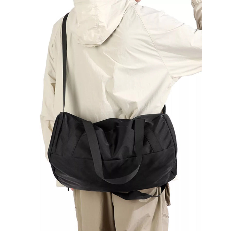 Lightweight Nylon Travel Bag Black / One Size Apparel and Accessories