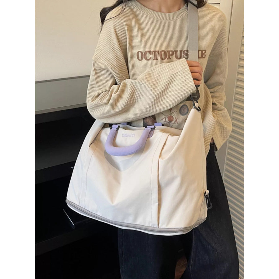 Lightweight Nylon Travel Bag Grey / One Size Apparel and Accessories