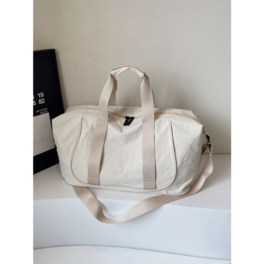 Lightweight Oxford Cloth Duffel Bag Cream White / onesize Apparel and Accessories