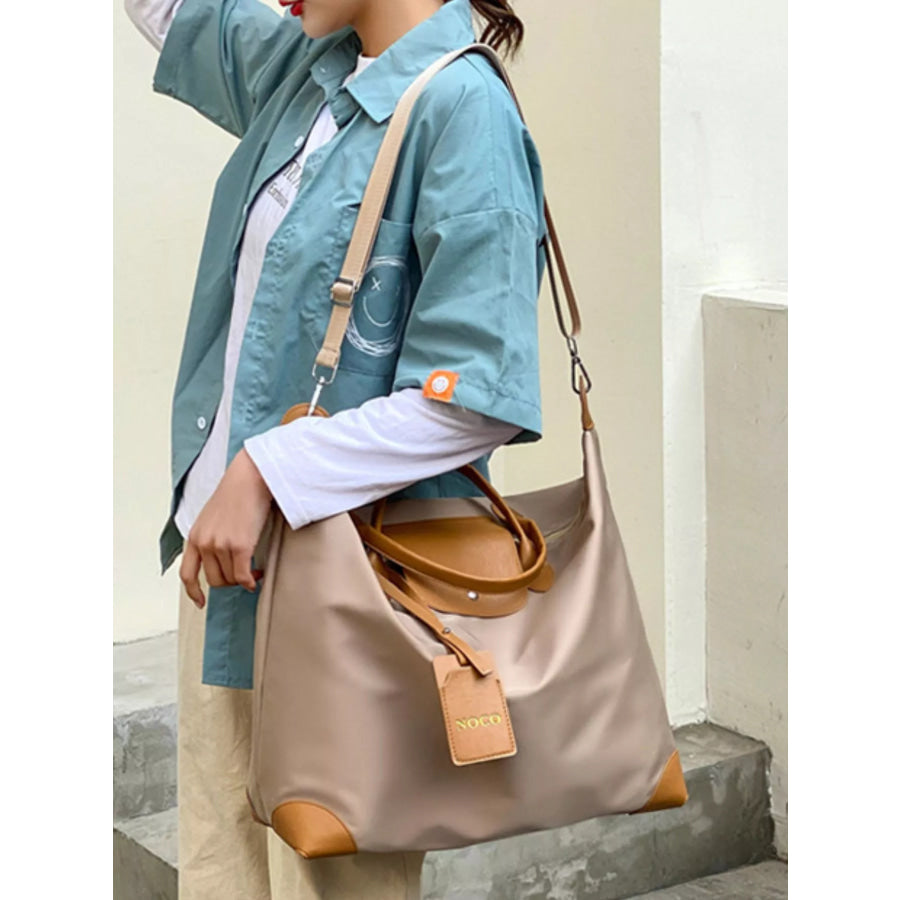 Lightweight Oxford Cloth Travel Bag Khaki / One Size Apparel and Accessories