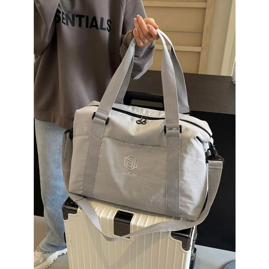 Lightweight Oxford Cloth Travel Duffel Bag Grey / One Size Apparel and Accessories