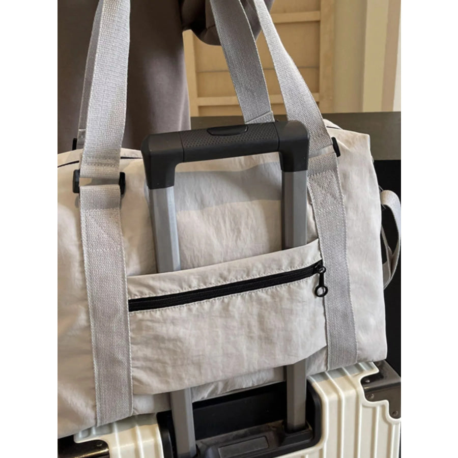 Lightweight Oxford Cloth Travel Duffel Bag Grey / One Size Apparel and Accessories