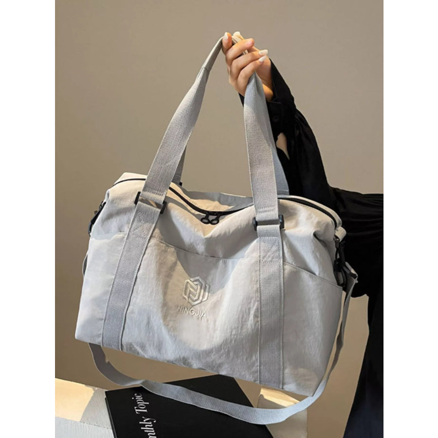Lightweight Oxford Cloth Travel Duffel Bag Grey / One Size Apparel and Accessories