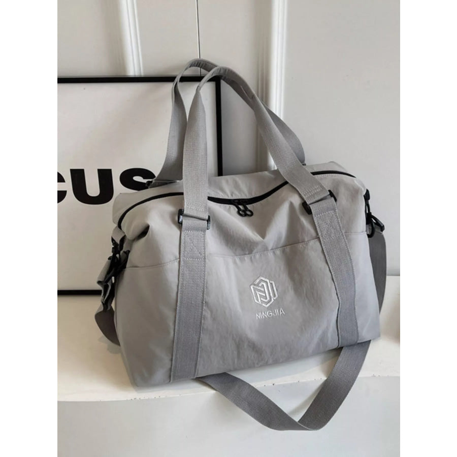 Lightweight Oxford Cloth Travel Duffel Bag Grey / One Size Apparel and Accessories