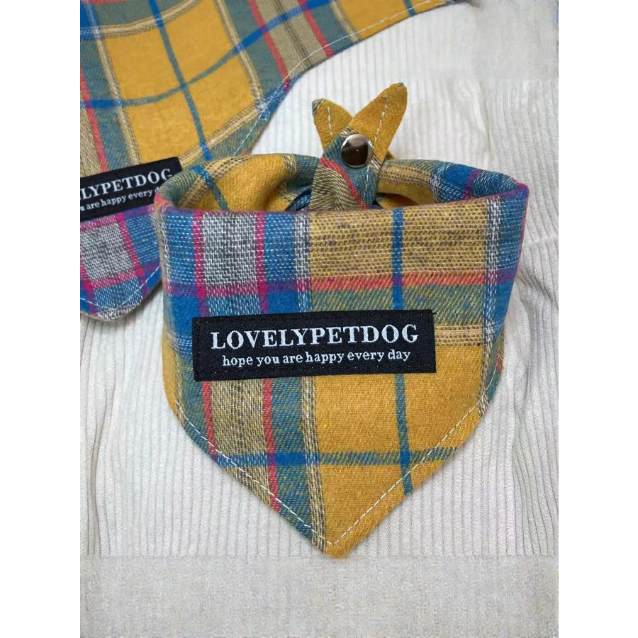 Lightweight Pet Scarf Plaid / S Apparel and Accessories