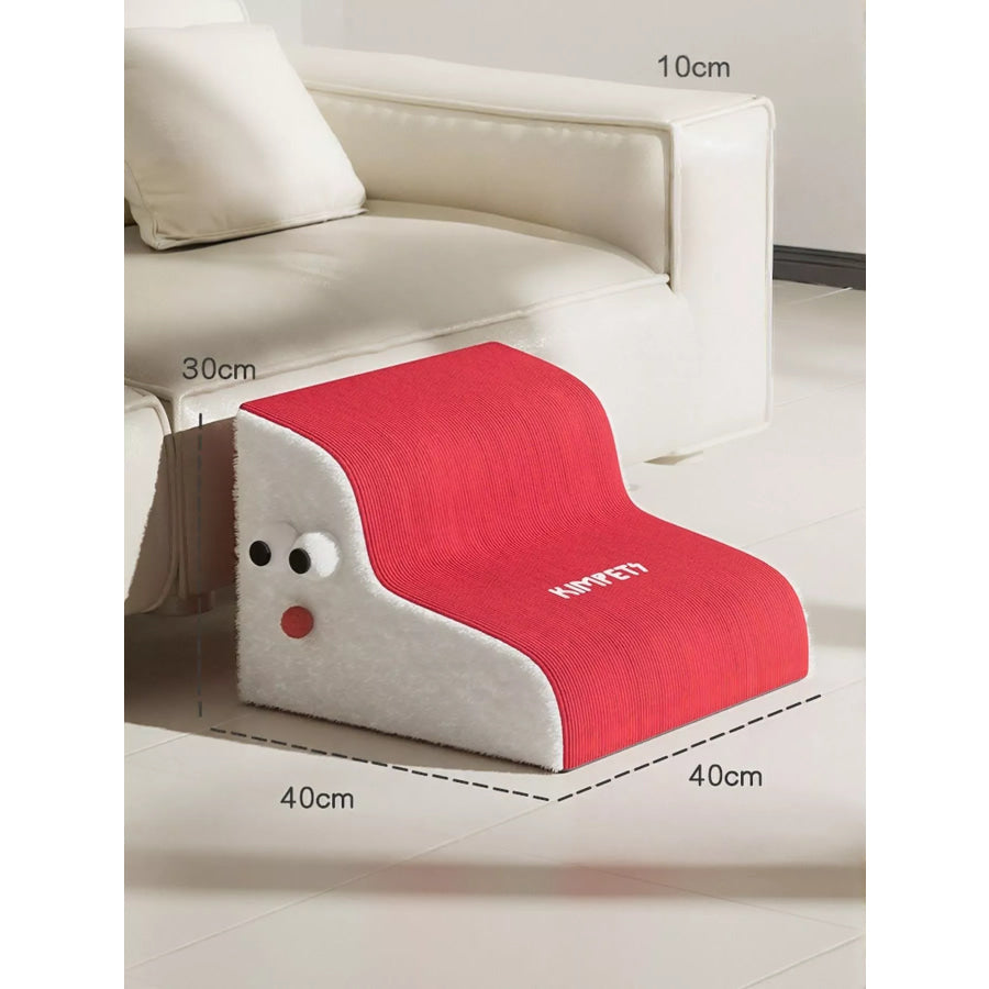 Lightweight Pet Stairs RedWhite 2 Floor / One Size Apparel and Accessories