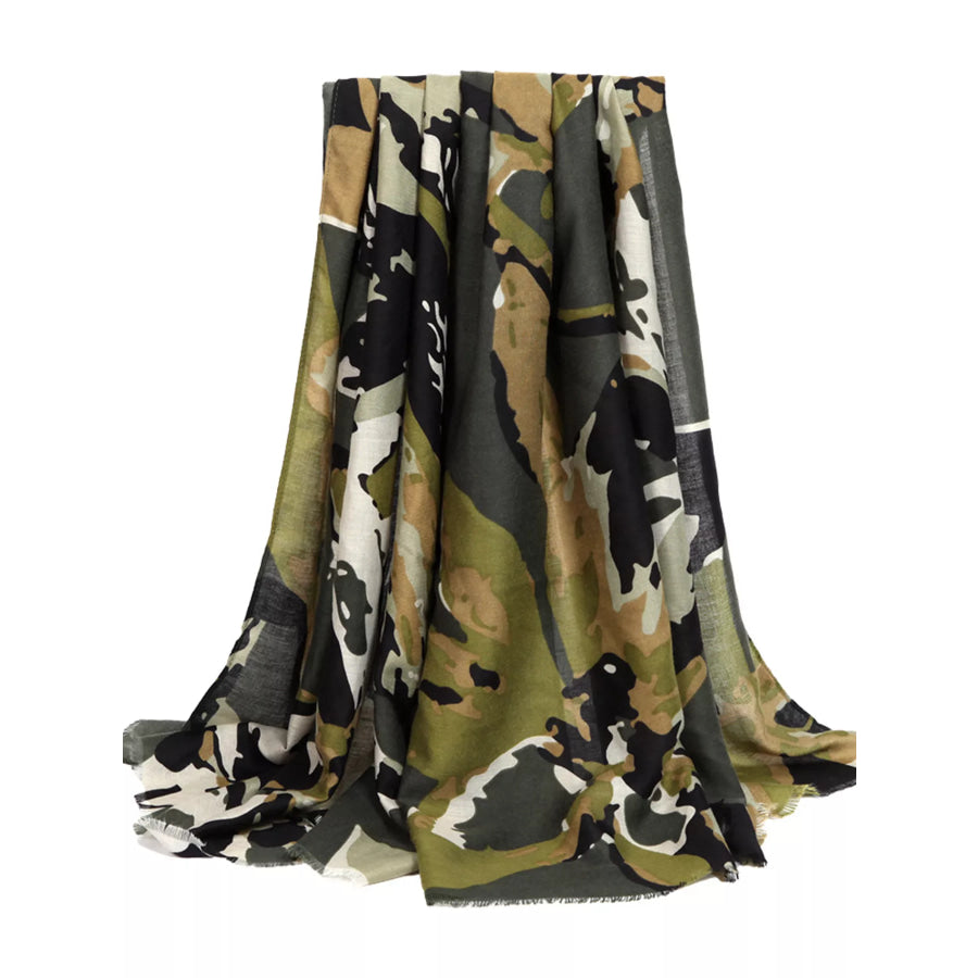 Lightweight Printed Scarf Green / 90*180cm Apparel and Accessories
